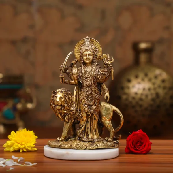 Durga With Lion